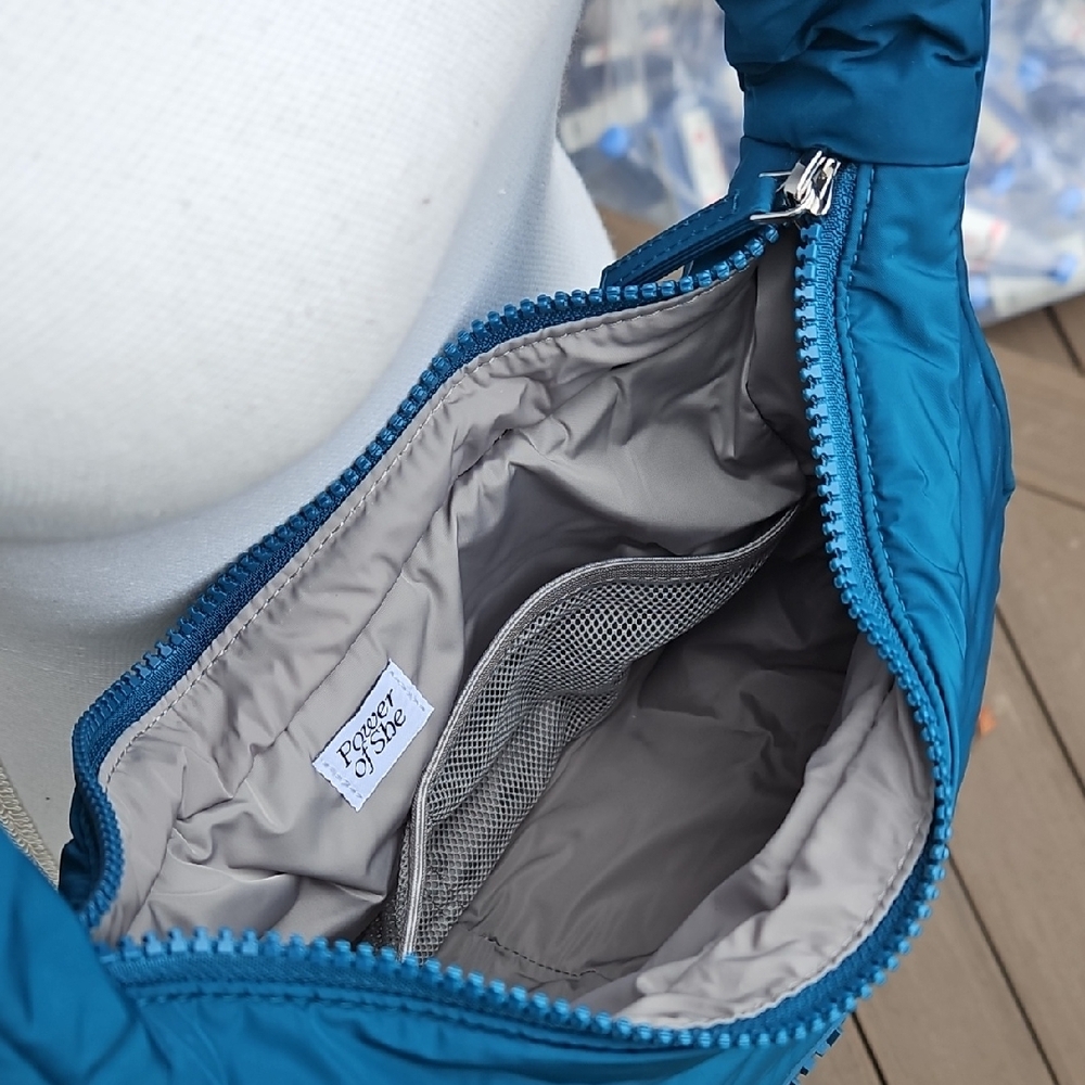 Athleta Teal Small Crossbody Hobo Bag - Picture 7 of 11